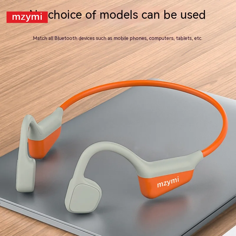 mzymi A20 Bone Conduction Earphone Wireless Neckband Bluetooth5.3 Headphone Touch Control Sport Waterproof Headset For XIAOMI