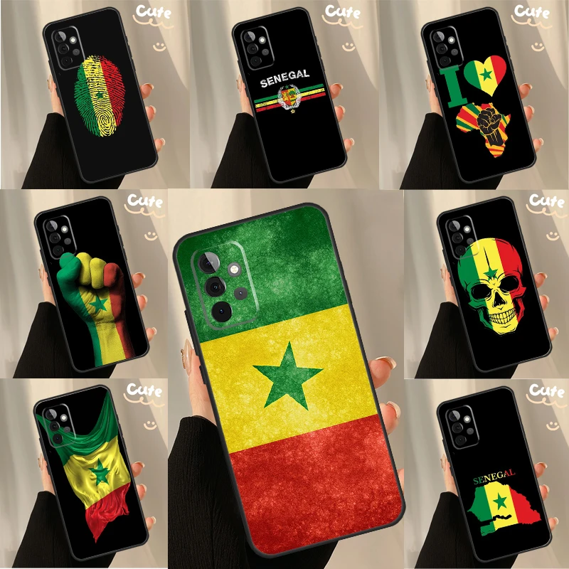 Senegal Flag Case For Samsung Galaxy S26 Ultra S25 S23 S22 S21 S24 Ultra S10 S20 Plus S25 FE Cover Coque