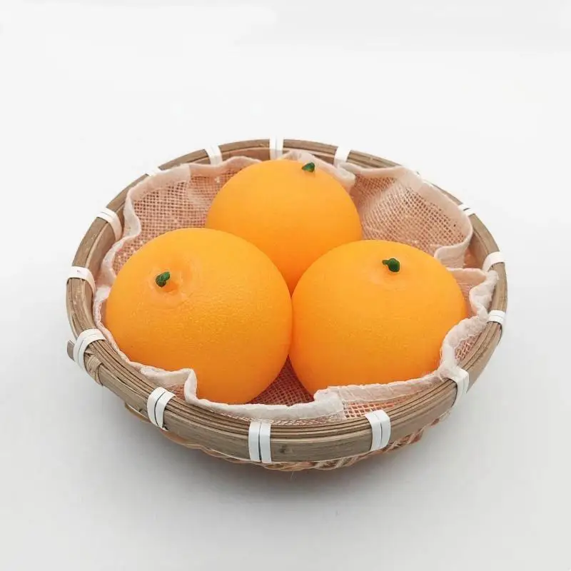 Simulated Orange Stress Ball Squeeze Ball DIY Handmade ASMR Sensory Anti Stress Relief Toys With Crisp Sound