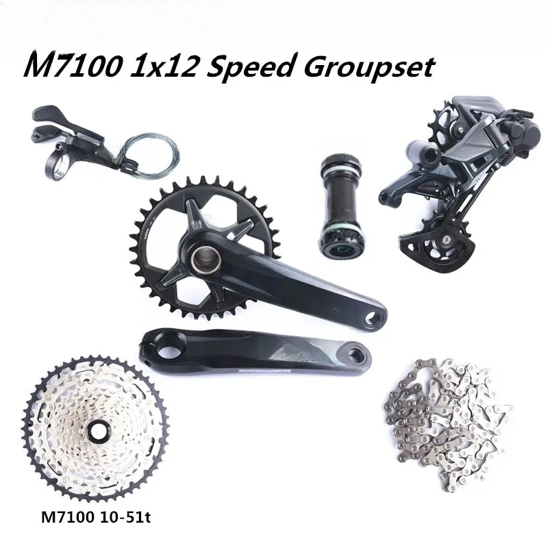 

Для большого комплекта SLX M7100, коробка передач для горного велосипеда, набор из 6 шт., 2x12 Скоростей, комплект трансмиссии для горного велосипеда