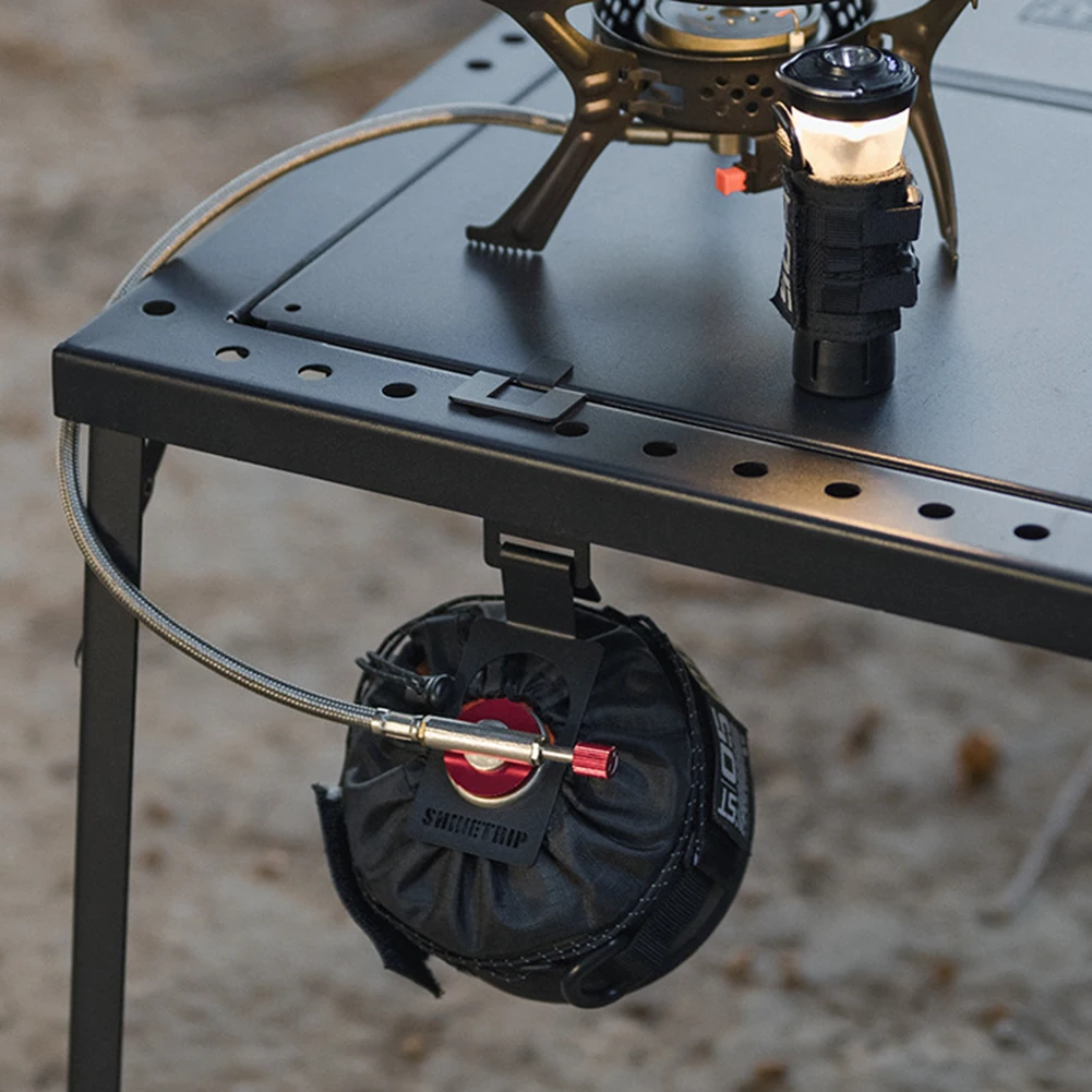 علبة الغاز معلقة هوك الفولاذ المقاوم للصدأ التخييم الغاز شماعات كليب المحمولة خزان الغاز السنانير لطاولة التخييم IGT #6