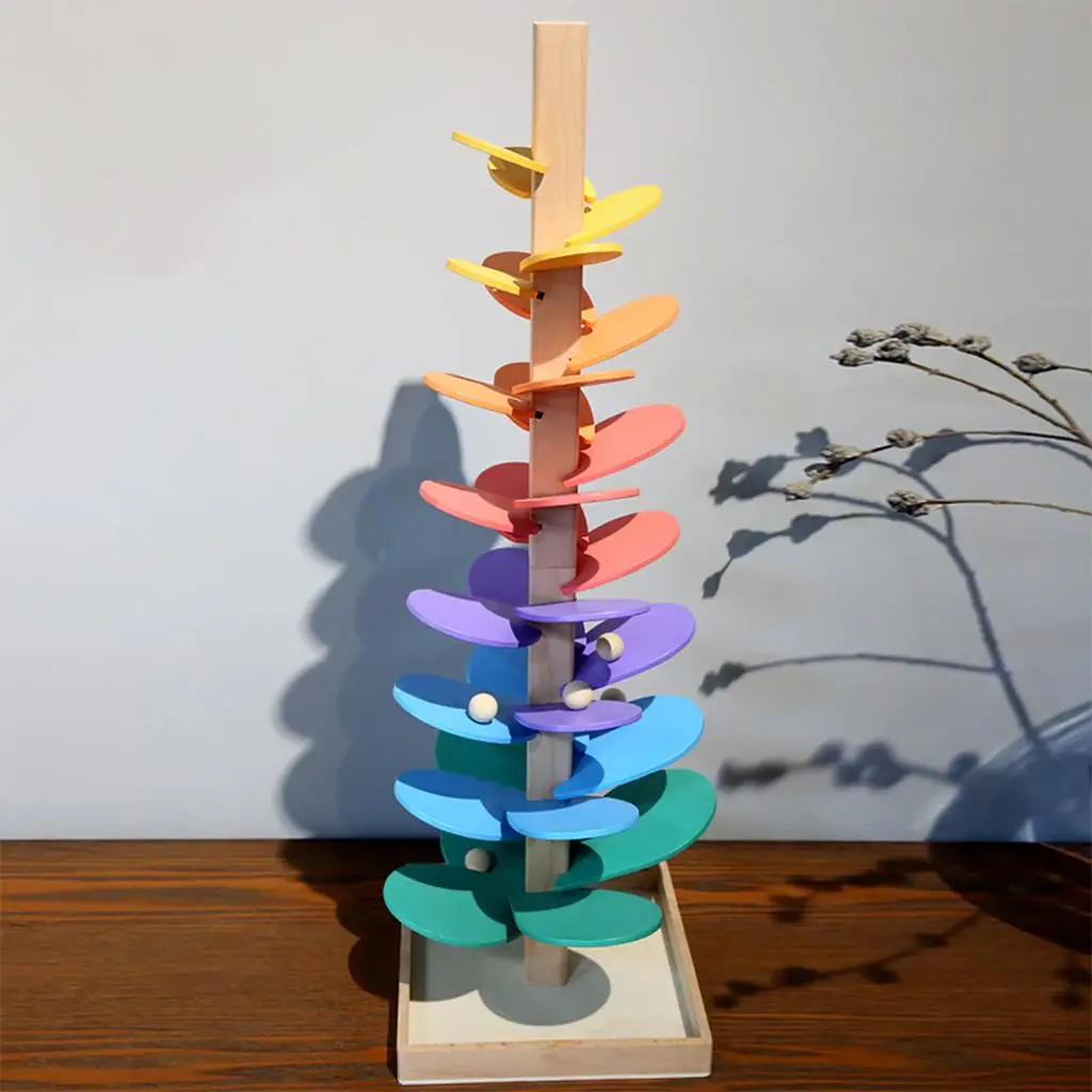 Bloques de construcción multicolores de madera, torre de árbol, juguetes educativos preescolares para niños, concentración, ejercicio interactivo, aula