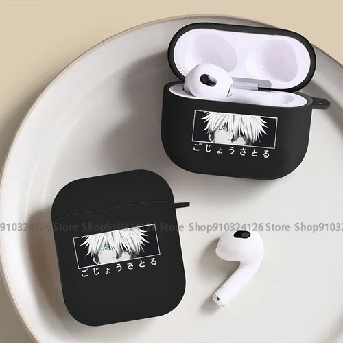 Popular Anime Jujutsu Kaisen funda para auriculares para Apple Airpods 1 2 3 Pro 2 Fushiguro Megumi Gojo Satoru Ryomen fundas protectoras