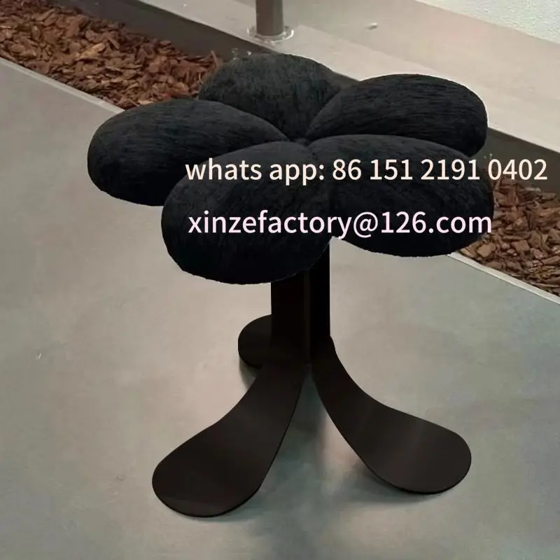 

Customizable Bedroom Premium Vanity Stool Minimalist Stainless Steel Home Round Stool