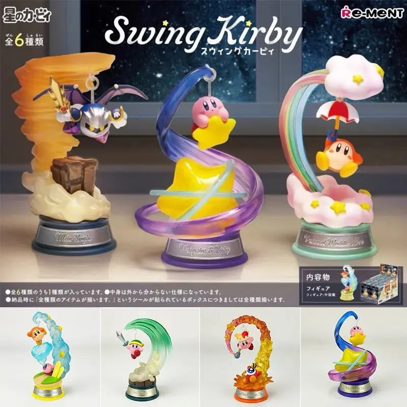 Re-Ment Original Kirby ตัวเลข Swing Kirby Star Kirby Waddle Dee Meta อัศวินดาบ Kirby PVC Action Figure ของขวัญของเล่น