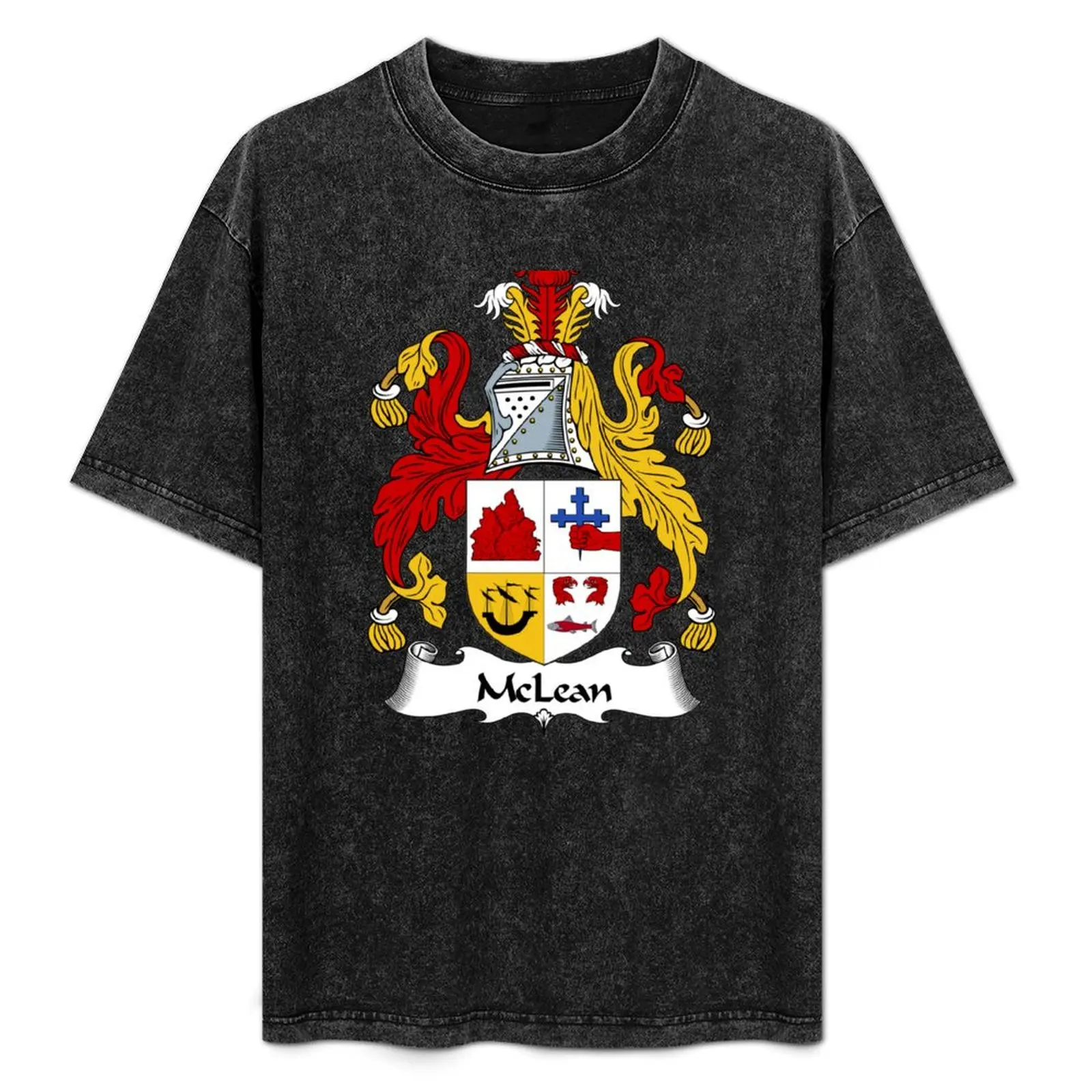 

McLean Coat of Arms / McLean Family Crest T-Shirt Mechanic Work Tee Shirt