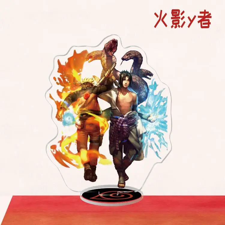 Anime NARUTO Acrylic Stand Kakashi Sasuke Sakura Figures Miniatures Animation Figurines Garage Kits Model Toys Ornaments Decor