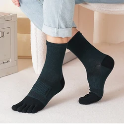 New Mans calzini sportivi a cinque dita autunno inverno cotone spesso compressione Sport traspirante a prova di odore calzino a cinque dita uomo Sokken