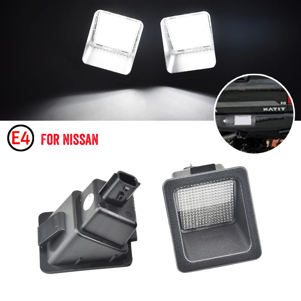 2-個日産タイタン-a61-2016-2017-2018-2019-led-ライセンスナンバープレートライトランプ-oem-26510-ez00a