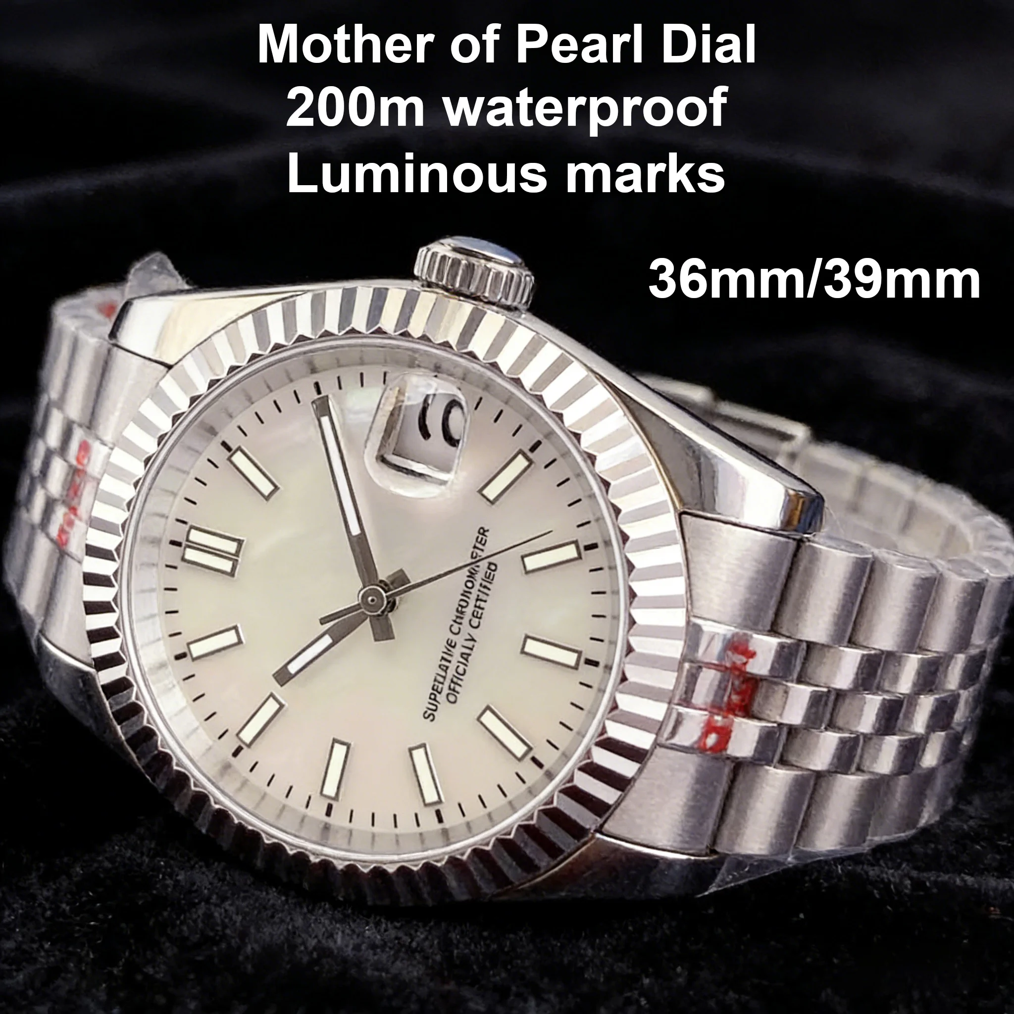 

Мужские механические часы Tandorio 36 мм/39 мм с перламутровым циферблатом, сапфировым стеклом, японским механизмом NH35A, стальным браслетом, водонепроницаемостью до 200 м.