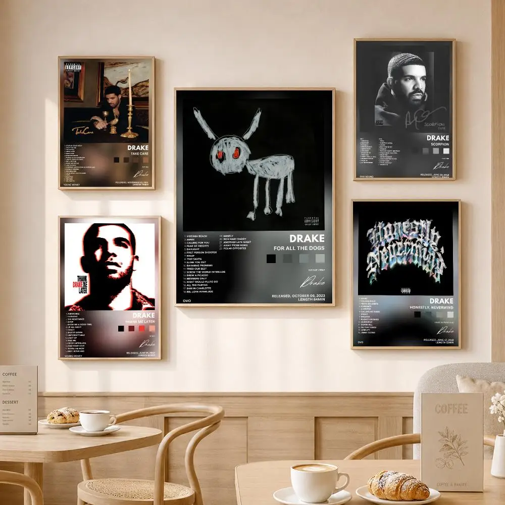 Popular Singer Rapper D-drake Painting Calligraphy High-Definition With Textured Finish Modern Style For Hallway Wall Art Decor