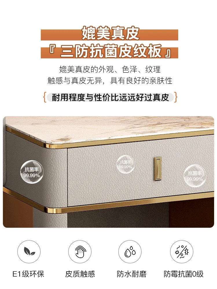 Wall corner dressing table, bedside table, integrated with stool, bedroom, small-sized dressing cabinet, storage cabinet