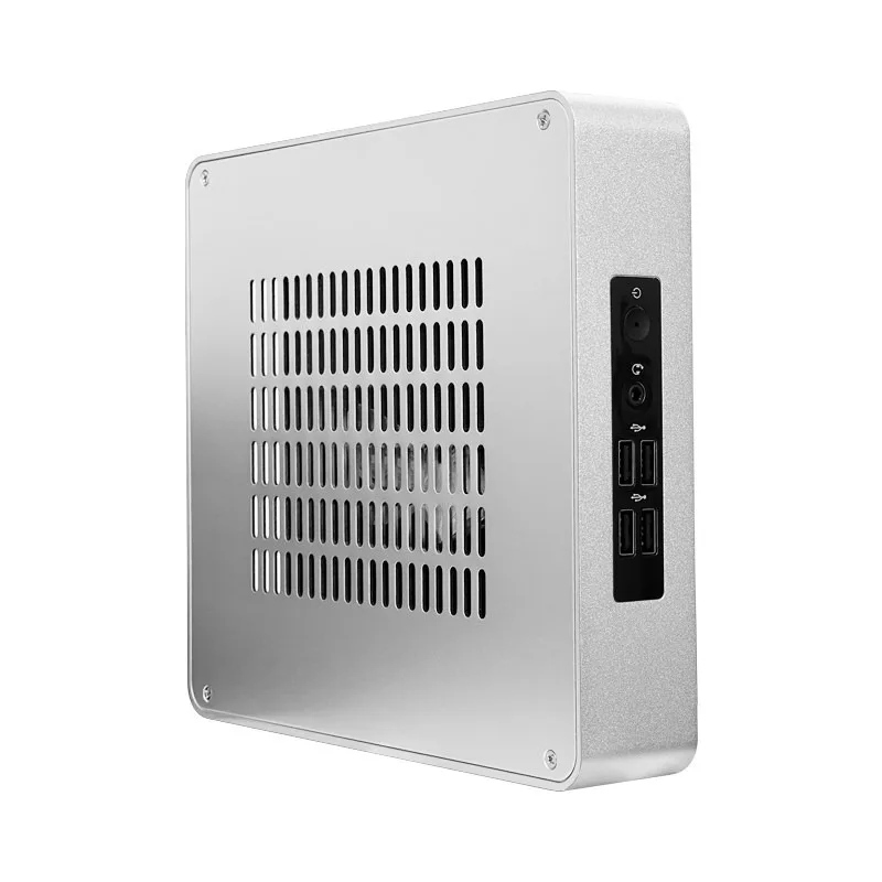 Thin ITX Mini Silent Industrial Control PC Case Handheld Half Height Back Mount SFF Chassis