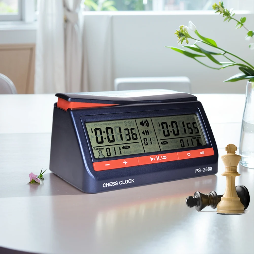 Schaken Digitale timer USB-opladen Count Up Down Timer Multifunctionele schaakklok Urenteller Stopwatch voor persoonlijk gebruik door het hele gezin