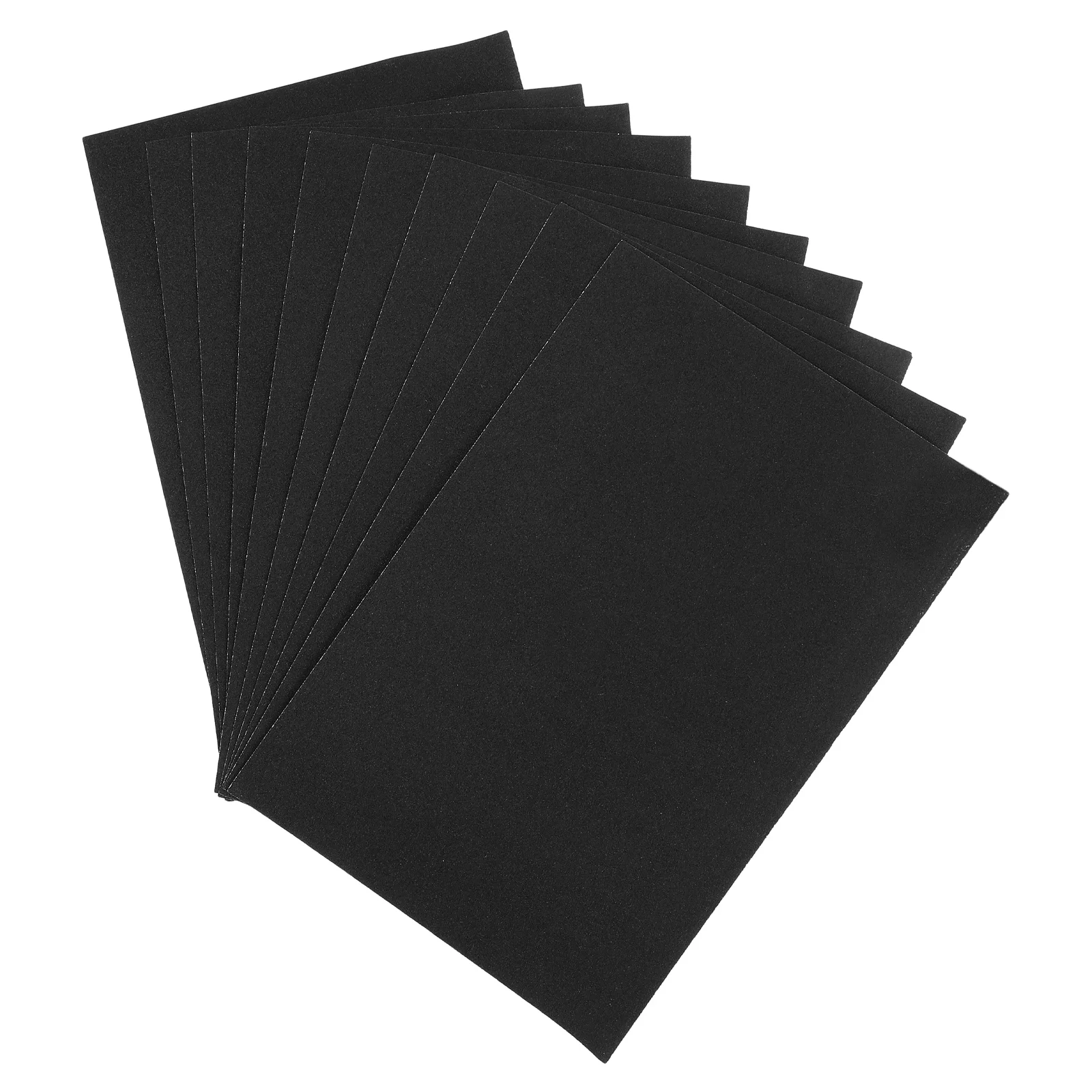 10 Pcs Sand Painting Paper Sandpaper Birthday Party Decoration Project Cardstock Black for Crafts Wrapping Scrapbook Greeting