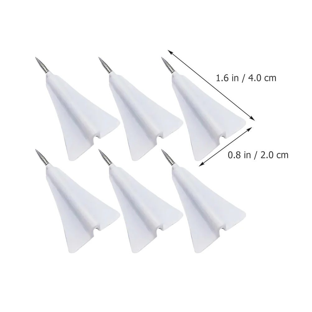6 قطعة دبوس دفع للطائرات على شكل وردة دبابيس دفع للاستخدام اليومي مسامير إبهام متعددة الوظائف مريحة ABS متعددة الوظائف مسامير إبهام للسفر