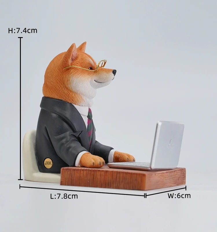 Overtime Dog Shiba Inu Cute Creative Office Desk Decoration