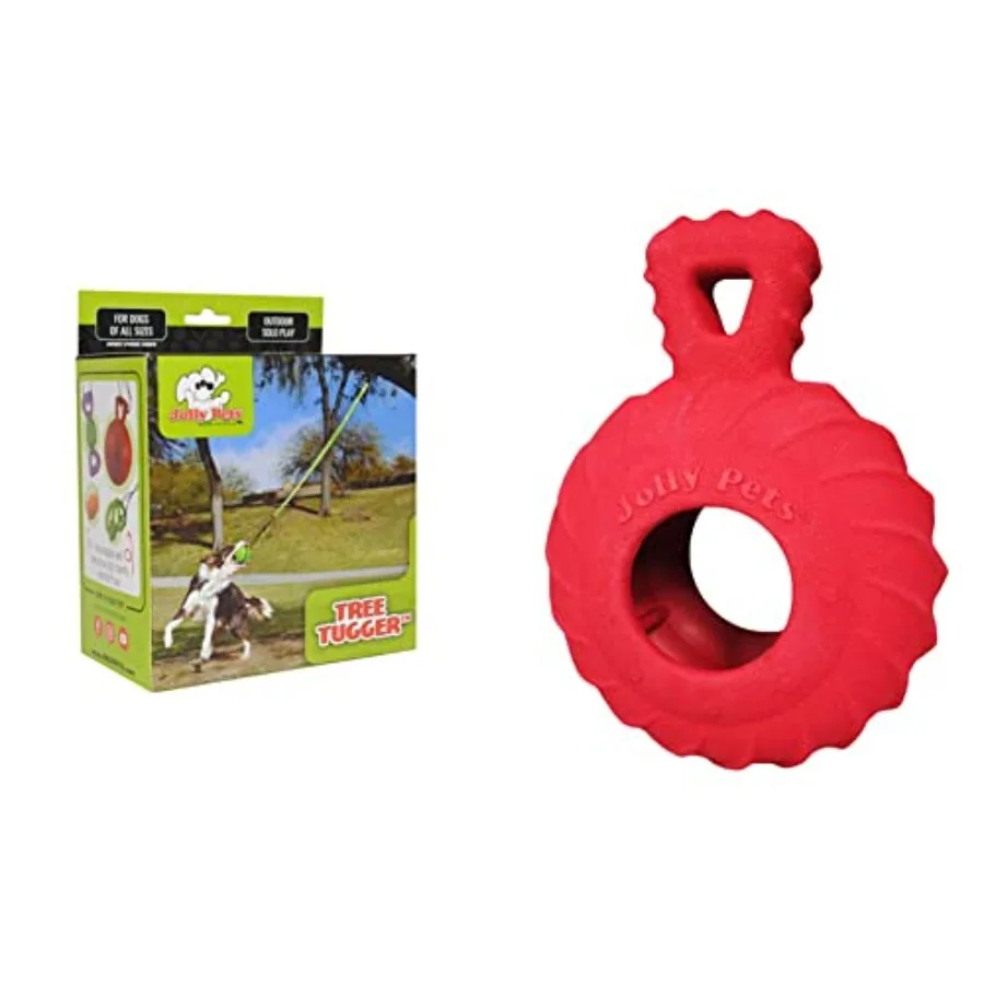 

Tree Tugger for Dog Green Tuff Treader Dog Toy with Handle 6 Inches Red Model JTR23 All Breed Sizes-xq