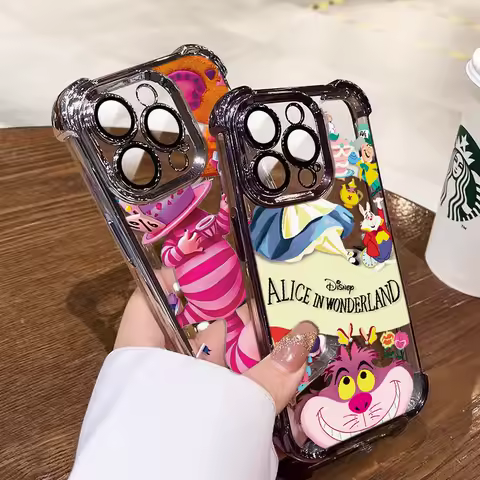 Disney alice in wonderland Phone Case For Samsung S24 S23 S22 S21 S20 FE Plus Ultra Lite 5G Shockproof Clear Armor Cover