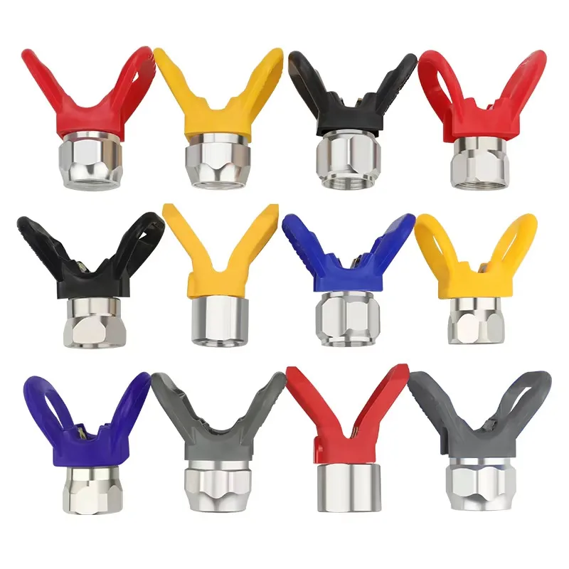 1Pc High Pressure Airless Paint Spray Gun Flat Tip Nozzle Guard Airless Tip Guard Tool for Sprayer Nozzle Universal Copper Seat