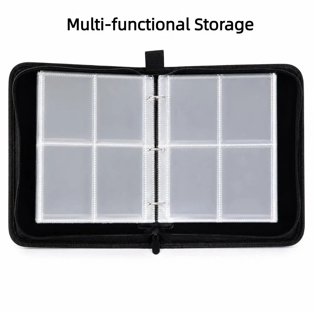 400 Pockets Album Holder Organizer Double Sided with 50 Sheets Album Display Holder PU Leather Display Gathering Card