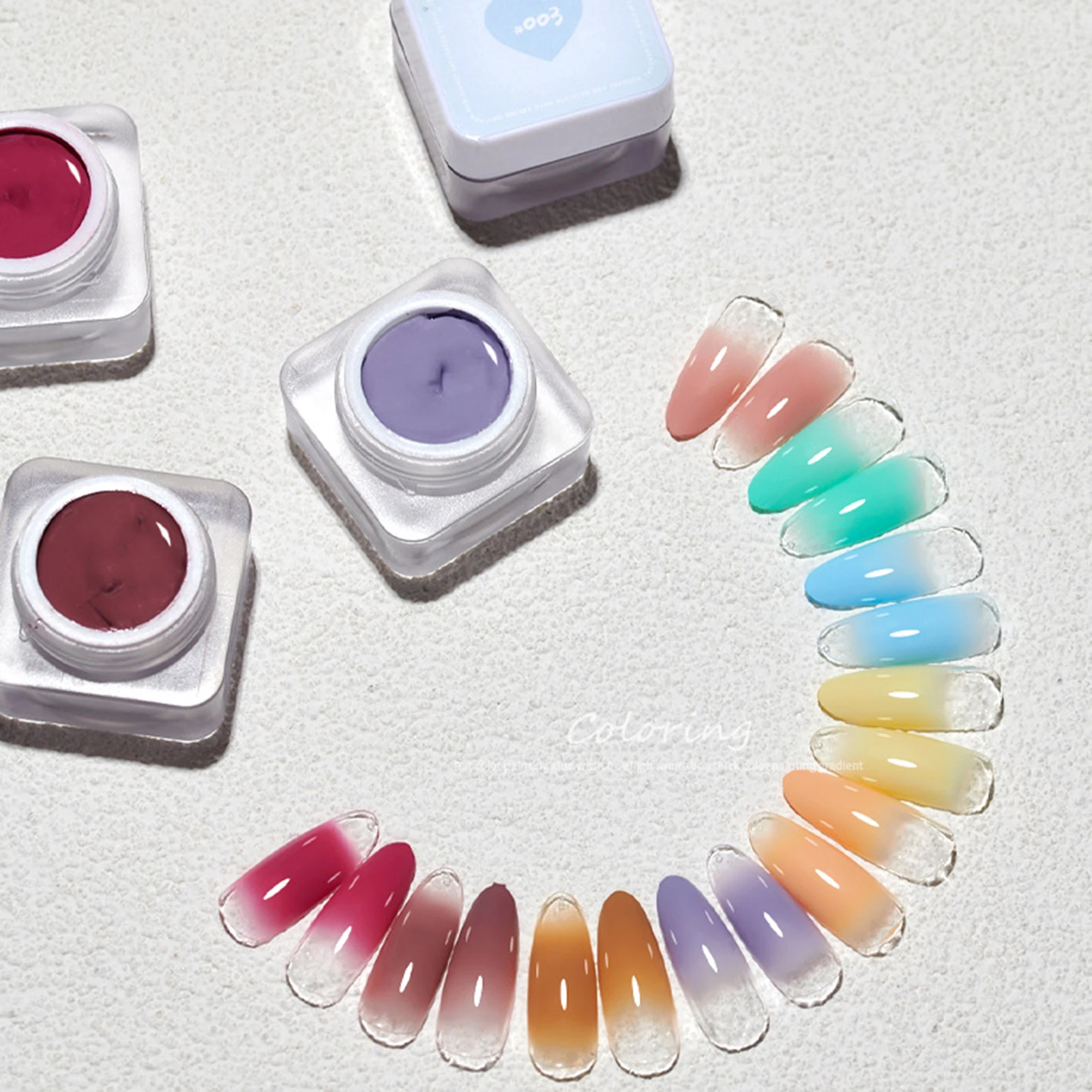 20 Colors Pat Painting Gel Nail Polish Set With Sponge Gradient Semi Permanent Soak Off UV LED Nail Art Gel Varnishes For Nails