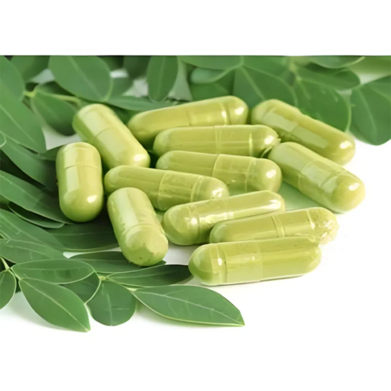 

Herbal Supplement Moringa Leaf Capsules Green Super Food Supporting Immunity