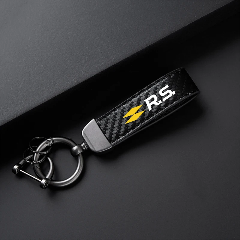 PU Leather Car Keychain Keyring Accessories For Renault RS Sport Megane 3 4 2 Clio 5 Line Sandero Scenic Logan Twingo Koleos