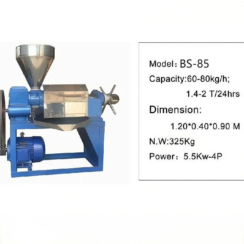 Model BS-85 Commercial Screw Oil Press-Physical Extraction with Cold & Hot Pressing Modes