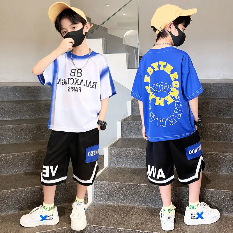 

Summer Clothes New 2022 Boy Baby Children Clothing Short-sleeved T-shirt + pants 2-pcs set