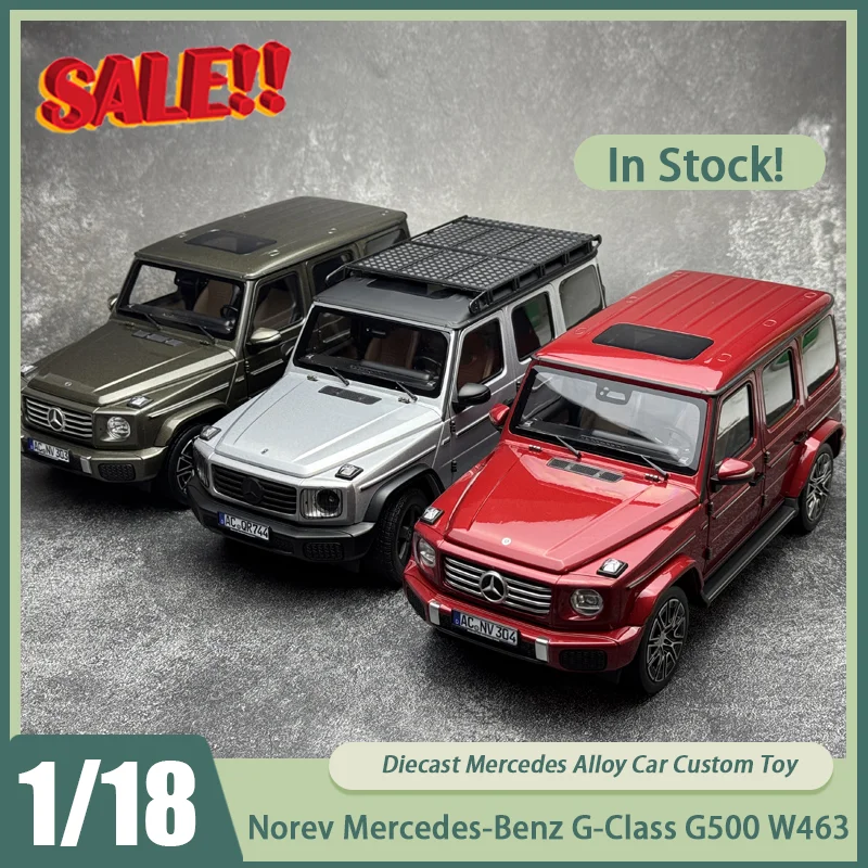 

Новинка в наличии Norev 1/18 Mercedes-Benz G-Class G500 W463, полностью открытый автомобиль из сплава, миниатюрный литой под давлением Mercedes, украшения, игрушки на заказ для детей
