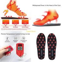 U2JB USB Rechargeable Heated Shoe Insoles Electric Heated Insoles Wireless Cold Weather Shoe Inserts Enduring Foot Warm