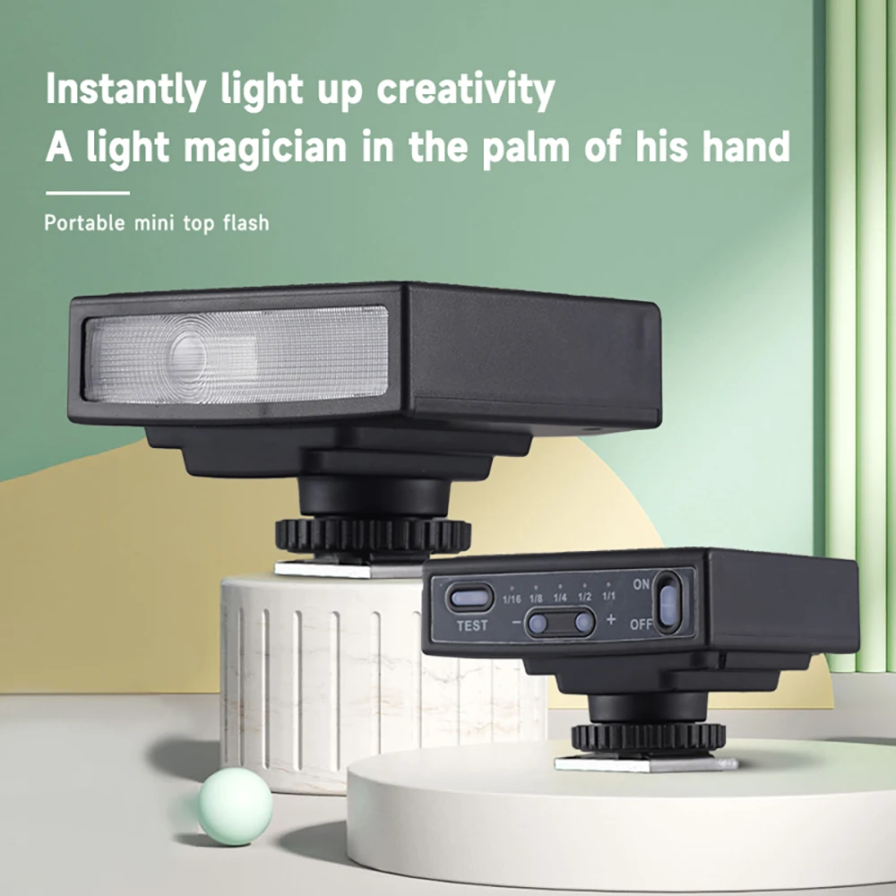 فلاش كاميرا صغير Speedlite GN12 5600K معيار الحذاء الساخن جبل لسوني كانون نيكون باناسونيك أوليمبوس DSLR #2