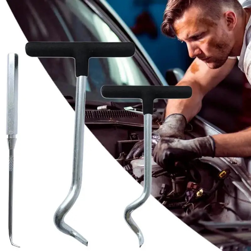 

3pcs Automotive Picks Hooks O Rings Removal Hand Tools Heavy Duty Puller Seal Wrench Set For Car Truck Maintenance Accessories