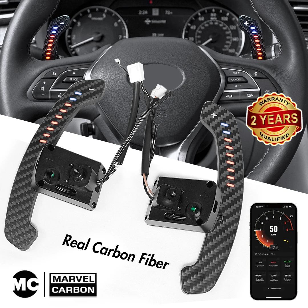 

LED Carbon Fiber Magnetic Paddle Shifters for Infiniti QX50 QX60