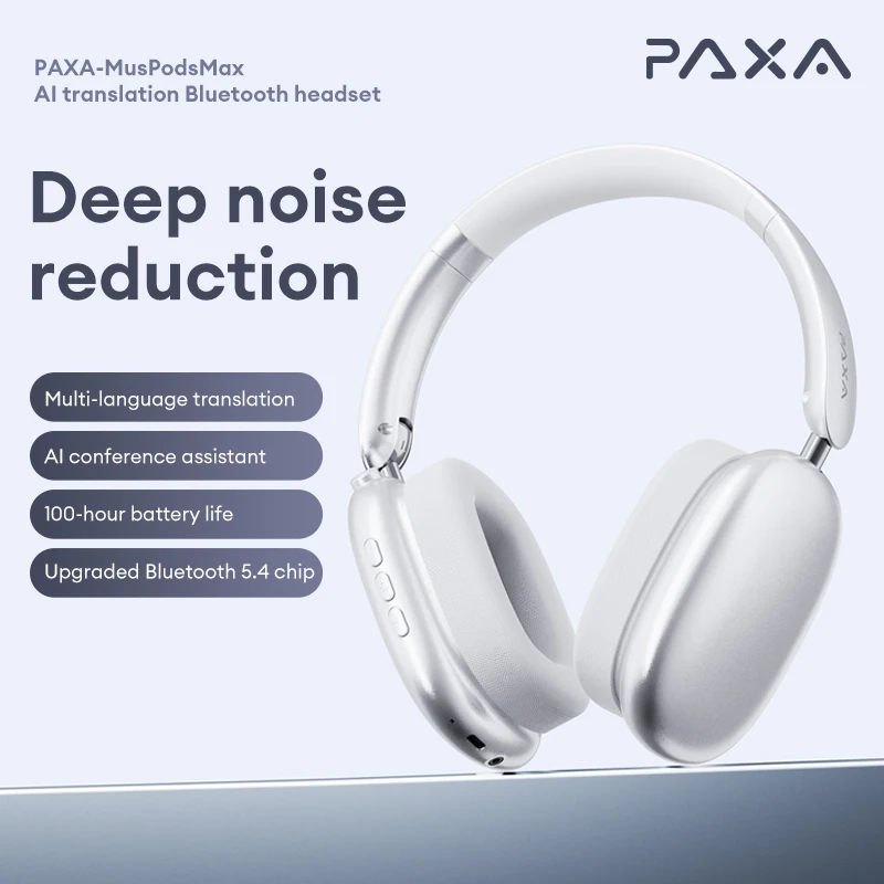 Choice PAXA T01 AI Bluetooth V5.4 Headphones High quality Intelligent Noise Reduction Earphones Low latency Earbuds AI Chatting