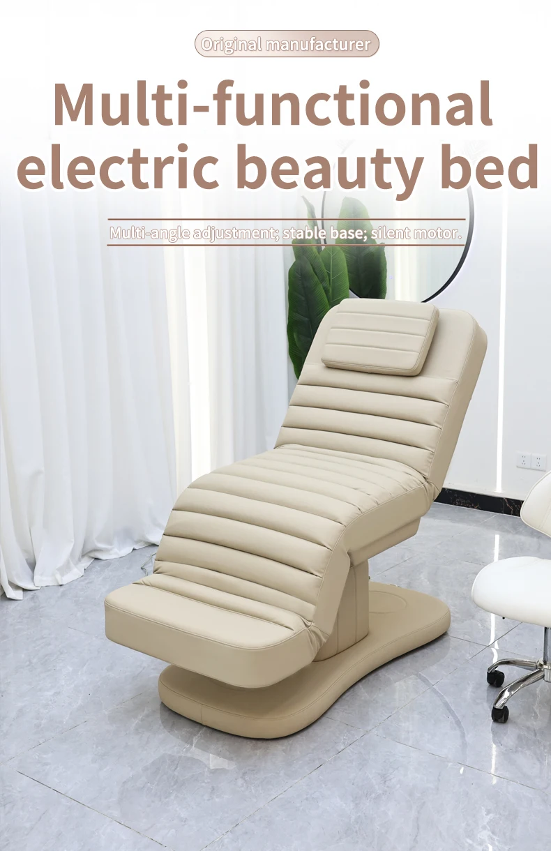 3-Motoren Verstellbarer Elektrischer Luxus-Schönheitsstuhl Gesichts-Wimpern-Massageliege Camilla für Salon-Kosmetik-Hautpflege-Schönheitsbehandlung – Detail 1