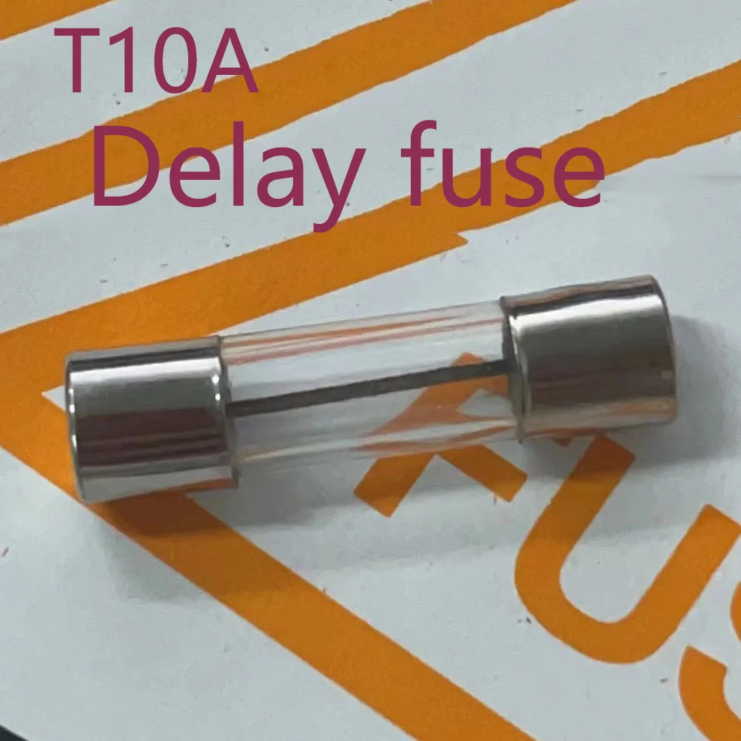 100PCS Slow Break 5*20mm Delay Fuse Tube 250V T1A T2A T3.15AT4A T5A  T6.3A T10A Box Spiral Wire Glass Fuse Tube Delay