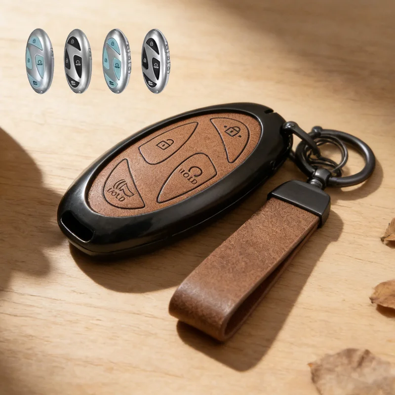 Vintage-Leder aus Zinklegierung für Hyundai Tucson 2023 2024, Grandeur Grandeur GN7 Kona Ev 2023, ionisches 6-Fernbedienungs-Autoschlüsseletui