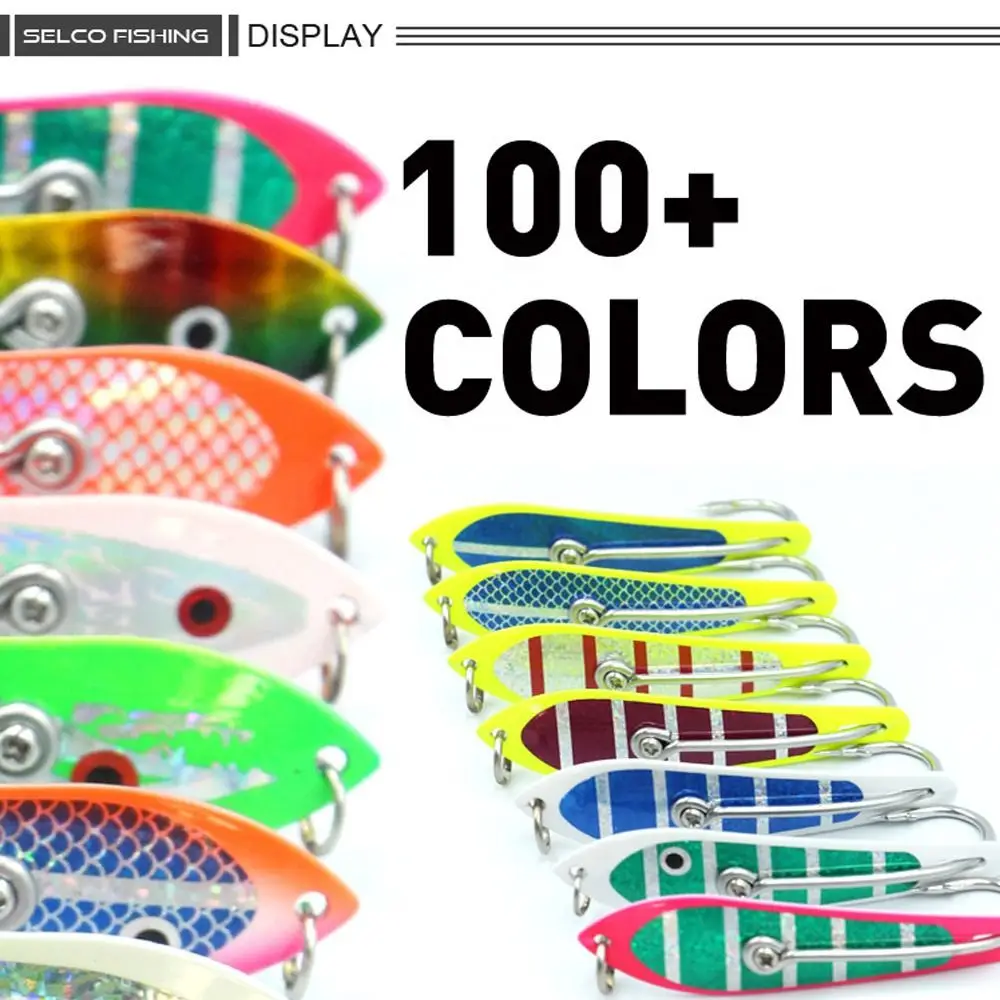 حار معدن دائم كرنك الطعم الصيد إغراء خطاف ثلاثي ملعقة سبينر