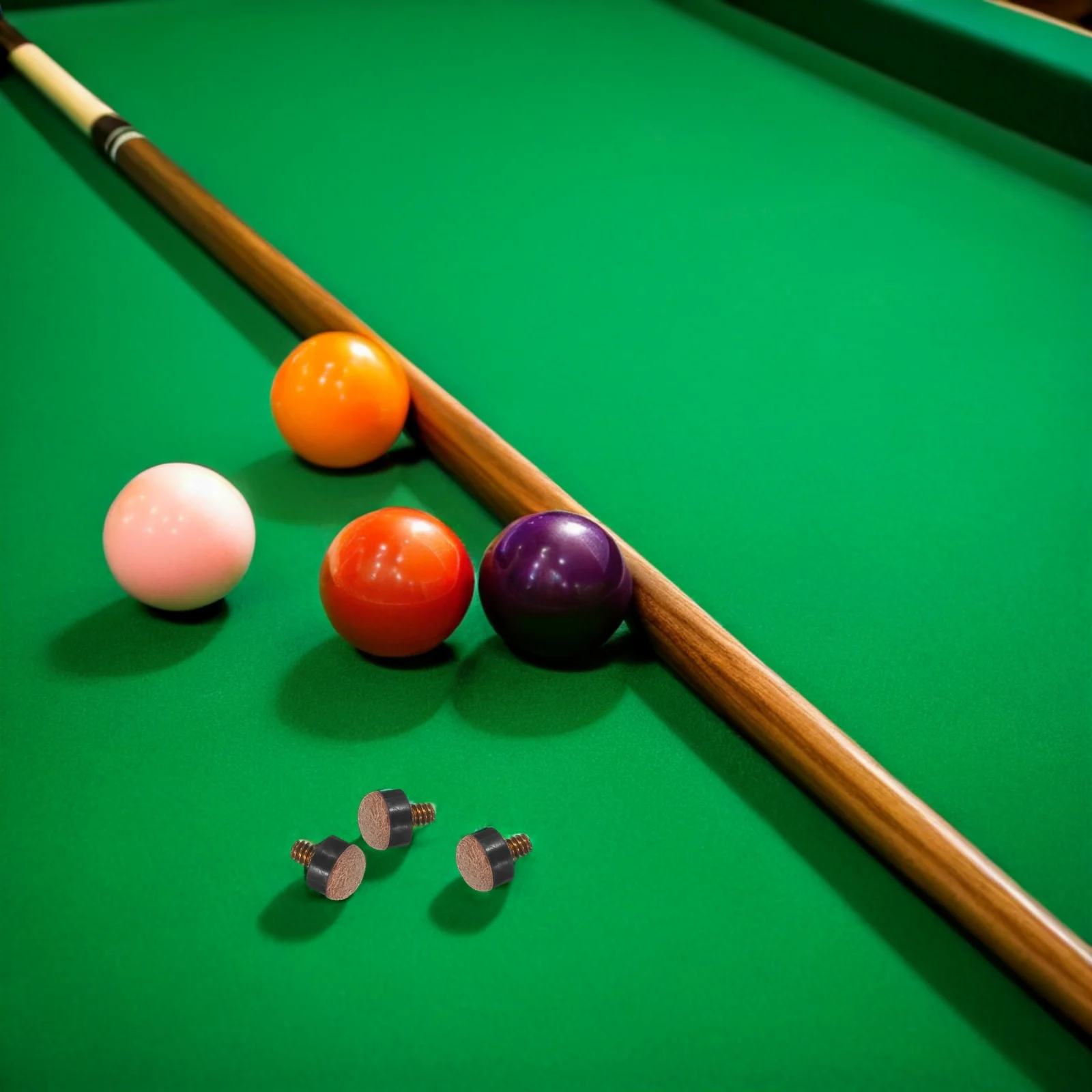 10Pcs 11mm Screw on Billiard Cue Tips Durable Threaded Design Slippage Reduction Improved Gameplay Pool Cue Ends