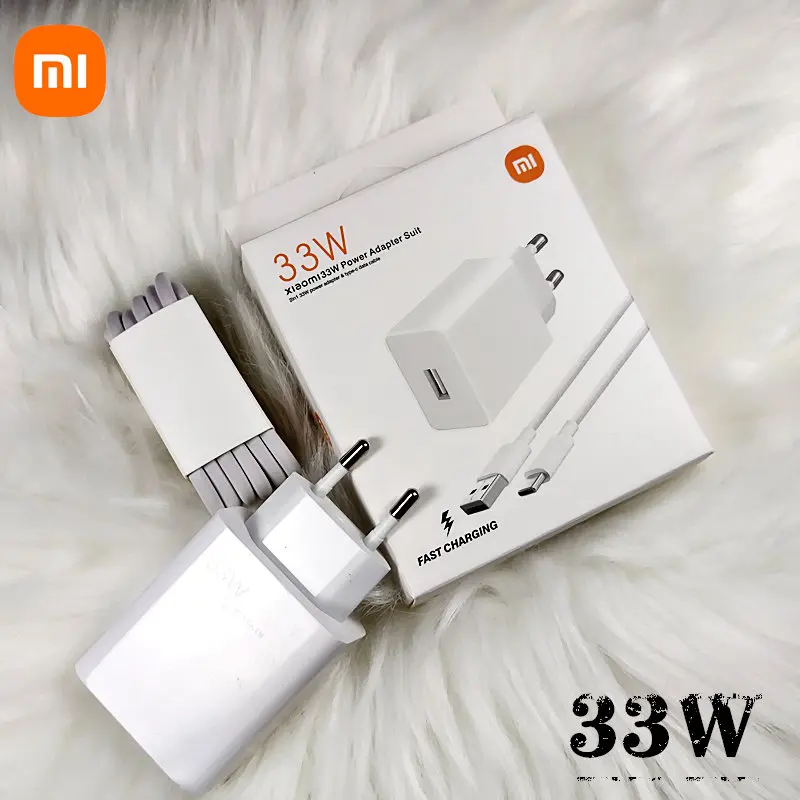 Xiaomi charger 33W eu Original Fast charge adapter 2M 1.5M1M Type C cable For Redmi note 10 pro 9  Mi 9 10 poco X3 F3 F2 M3 M4