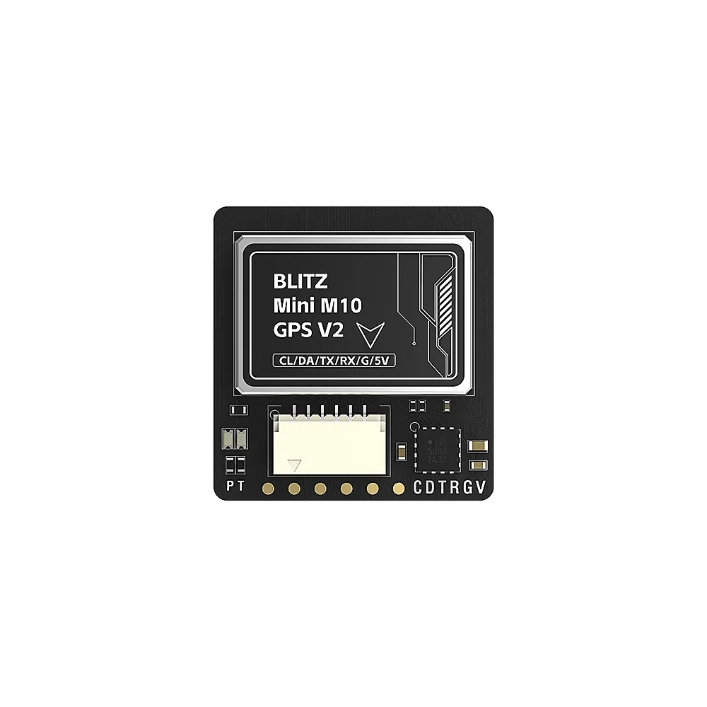 IFlight BLITZ M10 GPS V2 Kompassmodul QMC5883L Integrierte 10-Hz-Bewertungsrate Eingebauter Blitz 3,3–5,5 V für FPV-Drohnen mit großer Reichweite