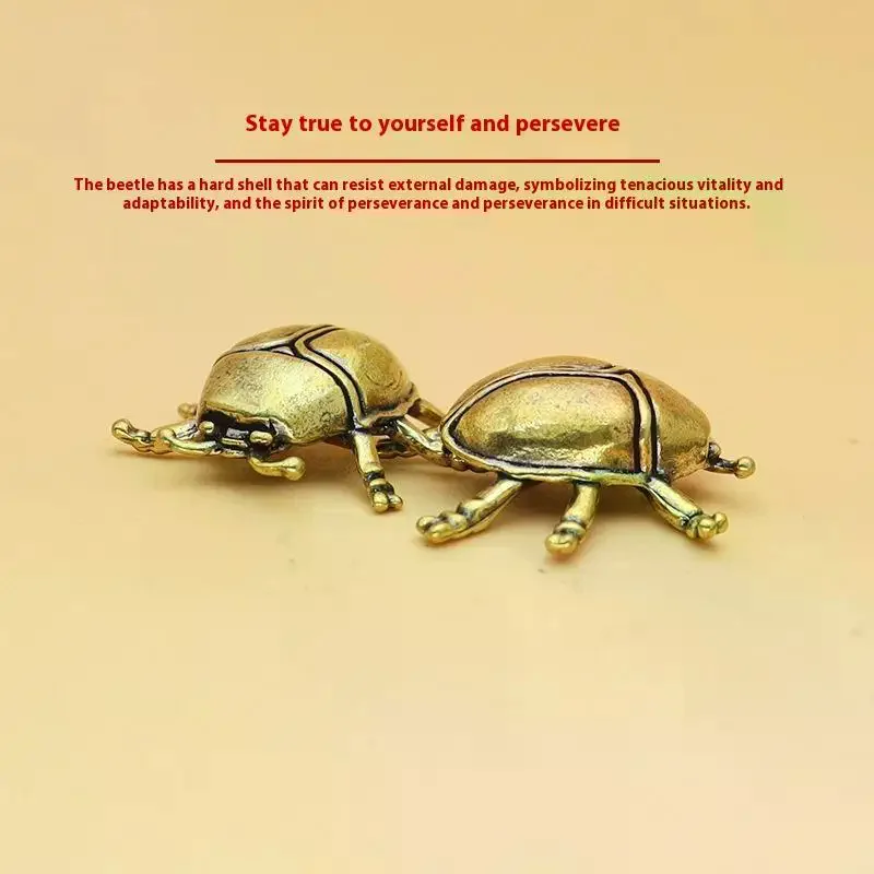 /PFU/Funny Ant Scorpion Crafts Solid Brass Beetles Figurines Collection Desktop Small Ornament Home Decoration 1 Piece