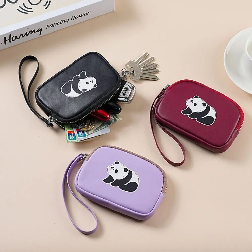 New Cartoon Panda Coin Purse PU Leather Portable Clutch Bag Small Wallet
