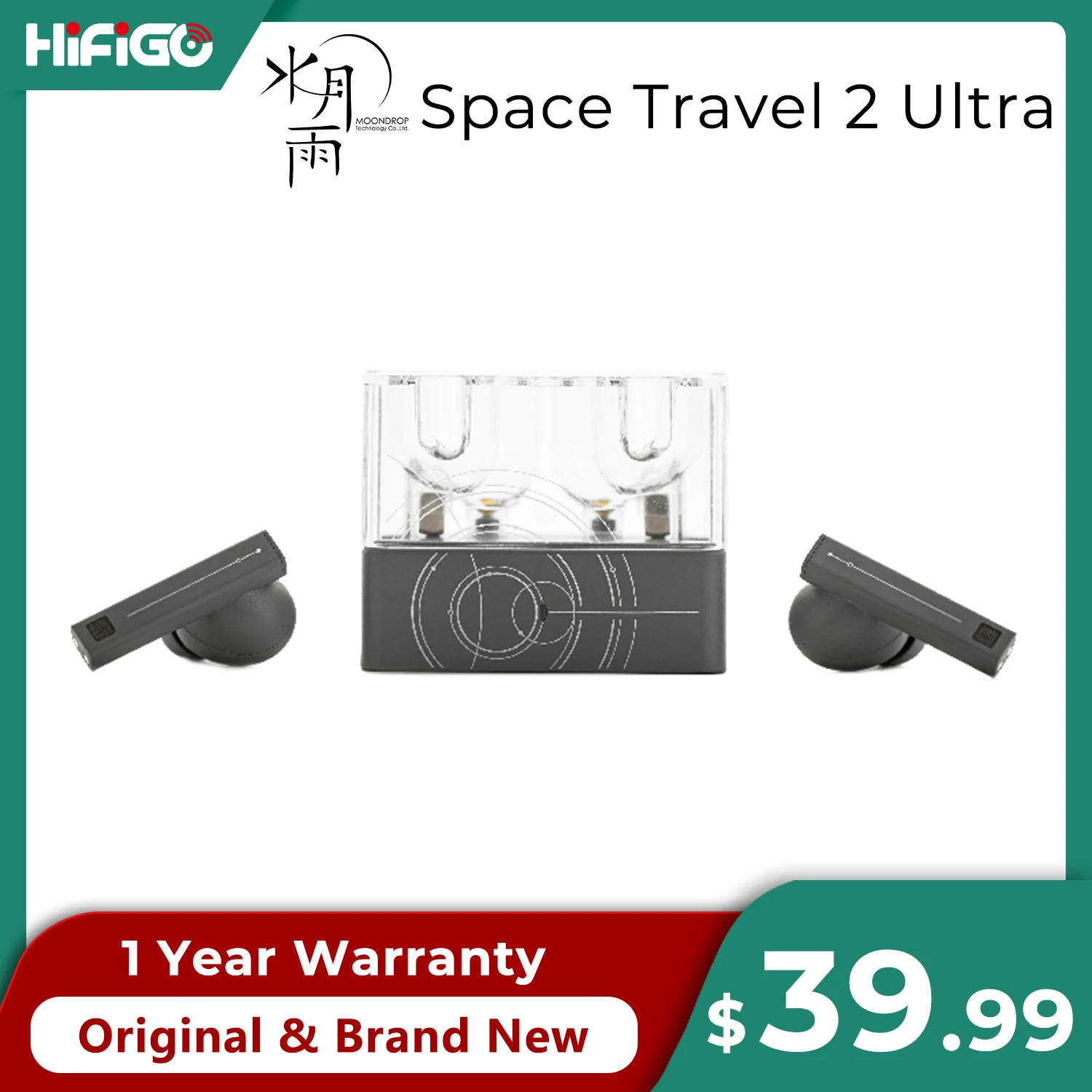 Moondrop Space Travel 2 Ultra HiFi TWS Bluetooth sans fil écouteurs monomagnétique planaire pilote musique écouteurs Moondrop Space Travel 2 Ultra HiFi TWS Bluetooth sans fil écouteurs monomagnétique planaire pilote musique écouteurs