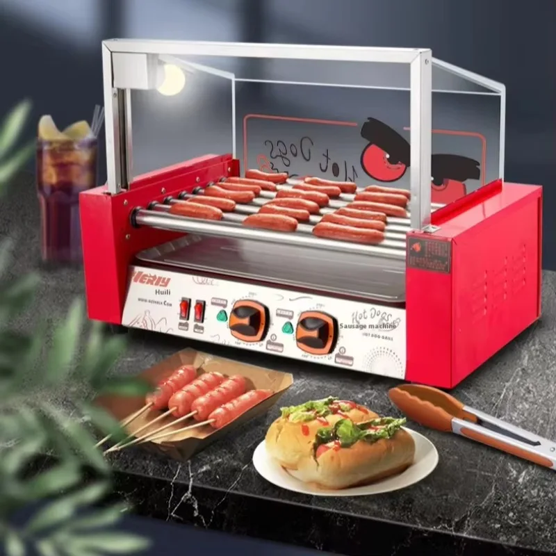 

Commercial Adjustable Insulation Sausage Oven Stainless Steel Five Row High-efficiency Evenly Heated Hot Dog Machine