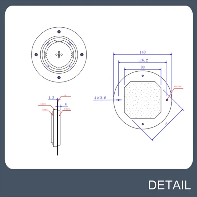 AA60-Full Frequency High Accuracy For Galileo GPS BD Glonass L1 L5 RTK GNSS Internal Antenna