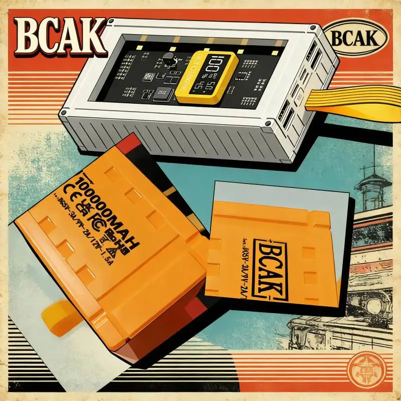 BCAK Tech Aesthetic Transparent Power Bank Real Time Battery Display 120W Fast Charging for Xiaomi iPhone Samsung