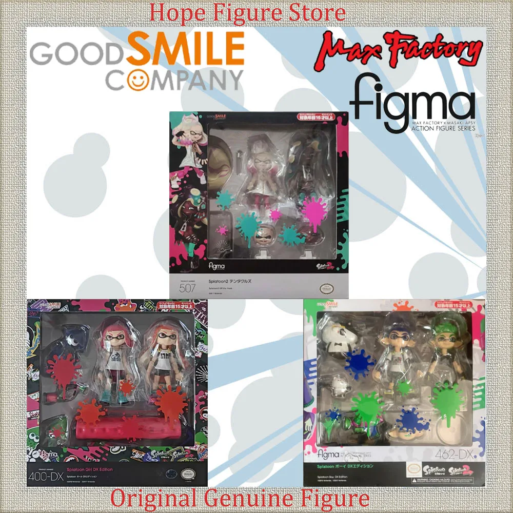 Figura de acción de anime oficialmente licenciada por GSC Max Factory Figma Splatoon, modelo de juguete para niños y niñas